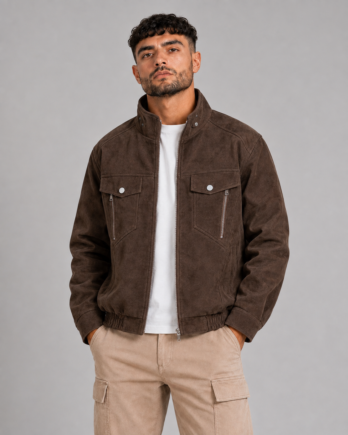 Korean Style Stand Collar Jacket