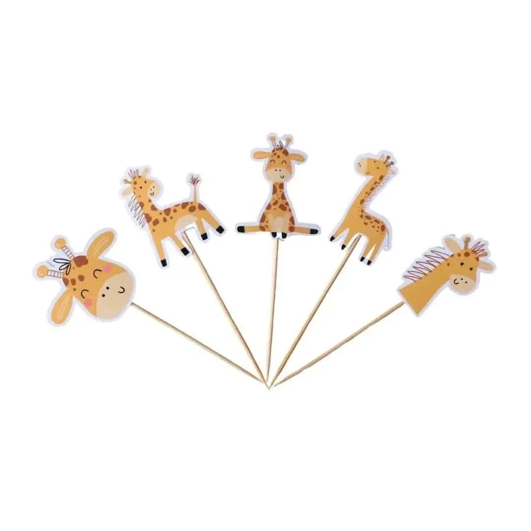 Giraffe Cupcake Toppers – Set of 10 Decorative Picks