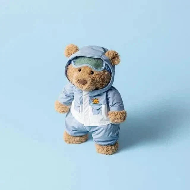 Plush Bear with Blue Snowsuit – Soft Cuddly Toy, 10 in