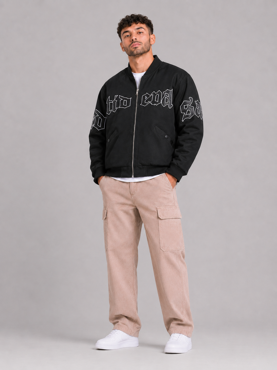 Fitted Stand Collar Jacket