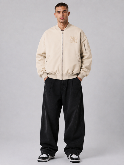 Fitted Stand Collar Jacket
