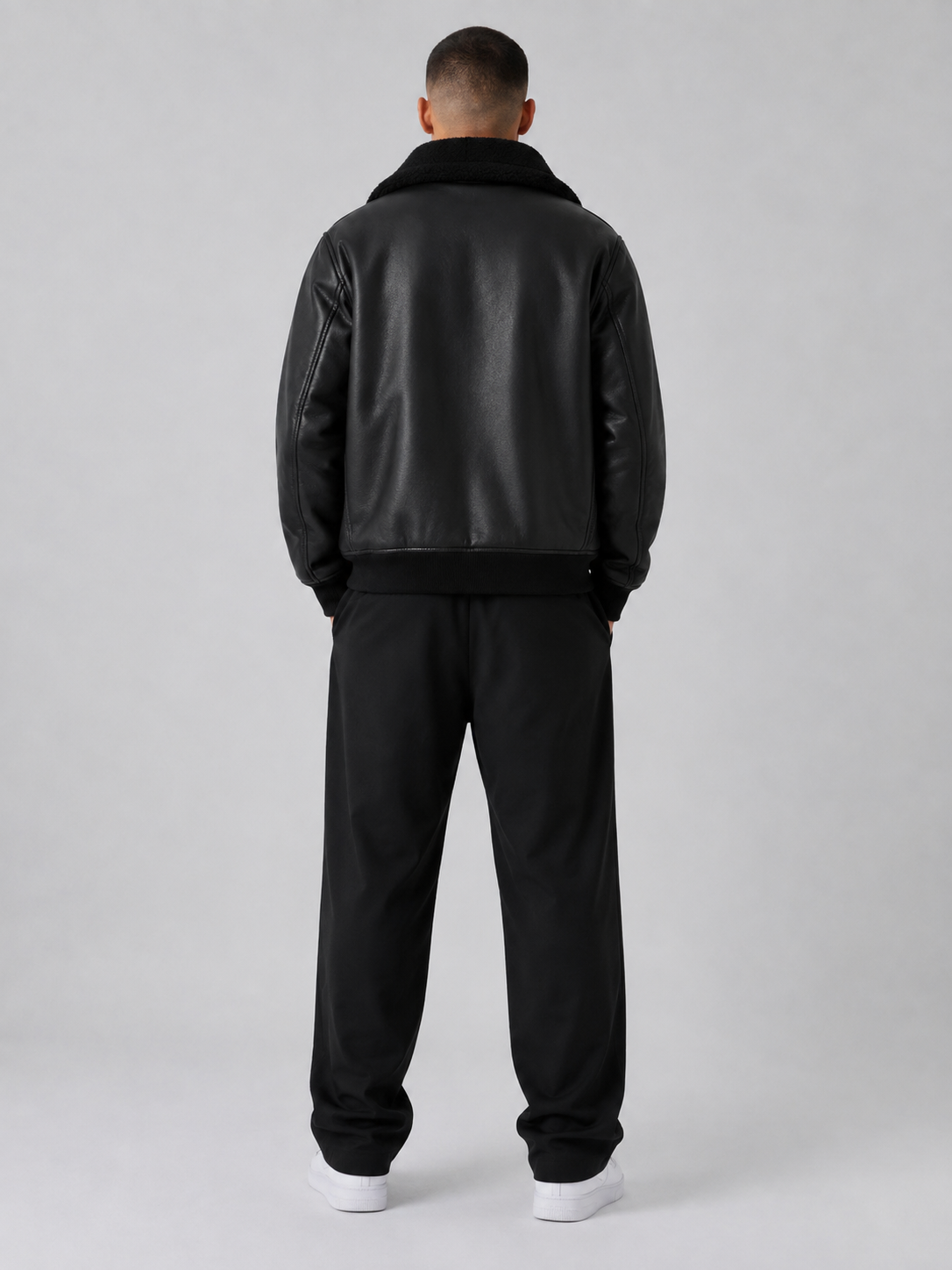 Men’s Thickened Faux Leather Jacket