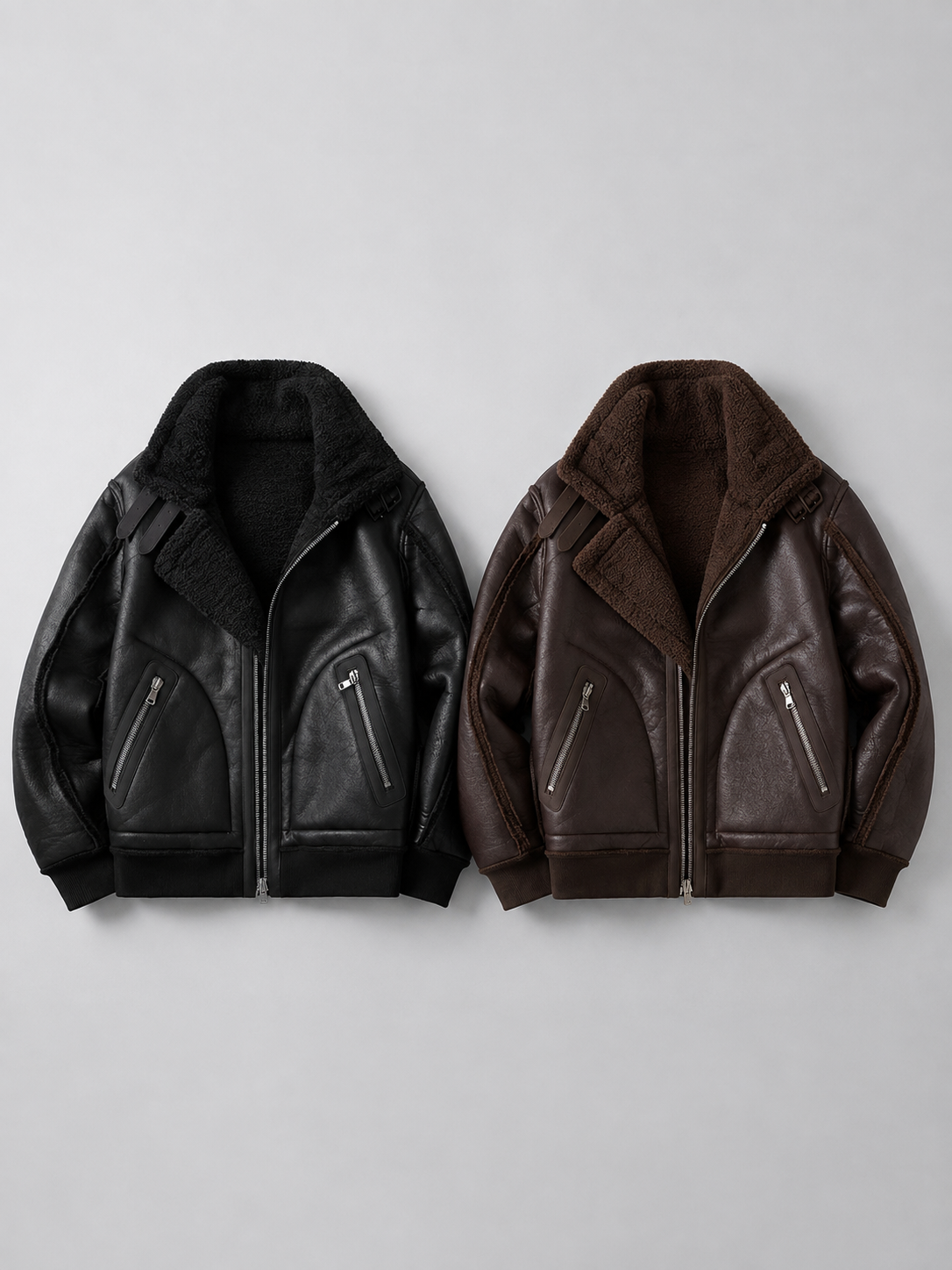 Men’s Thickened Faux Leather Jacket
