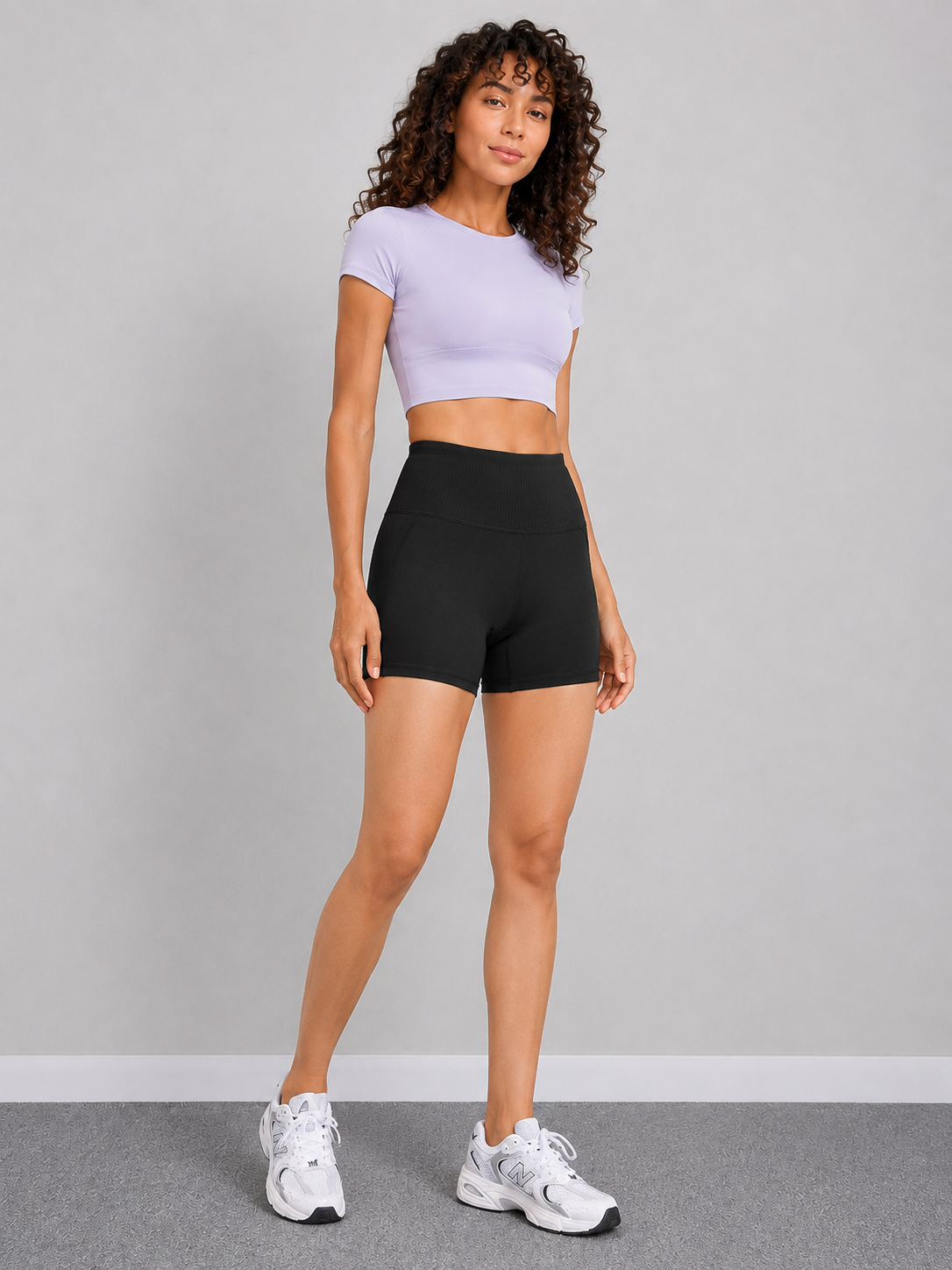 Women’s High-Waist Moisture-Wicking Fitness Shorts