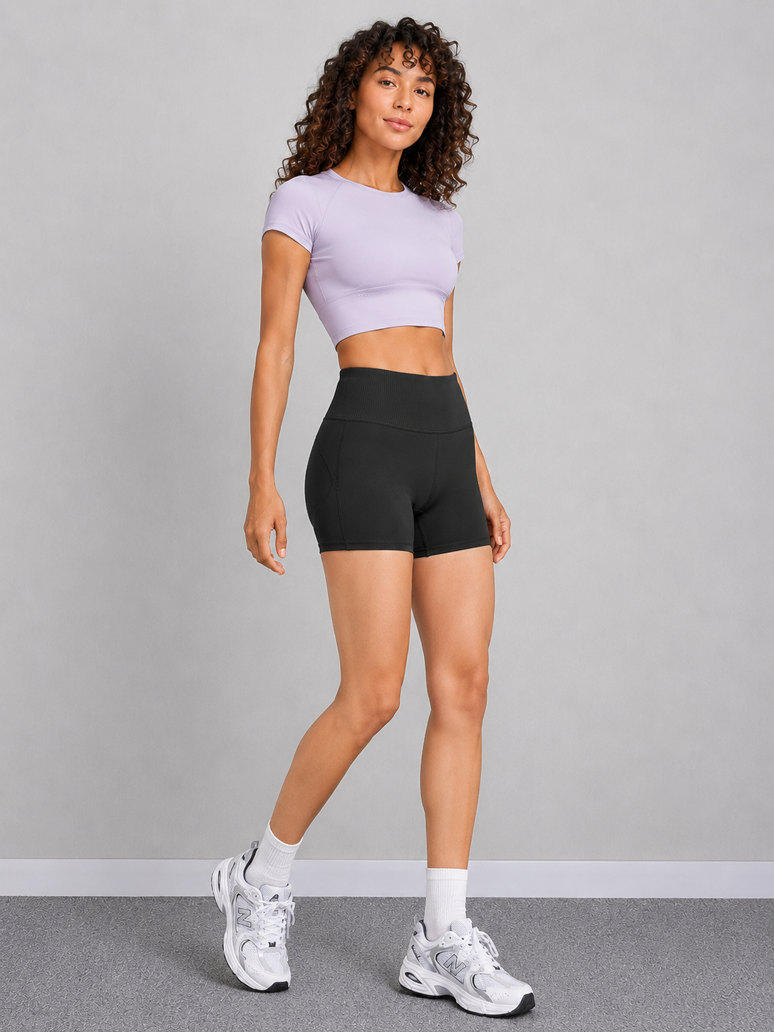Women’s High-Waist Moisture-Wicking Fitness Shorts