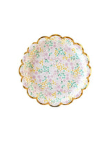Ditsy Floral Round Scallop Plates – 7" Paper Party Set of 8