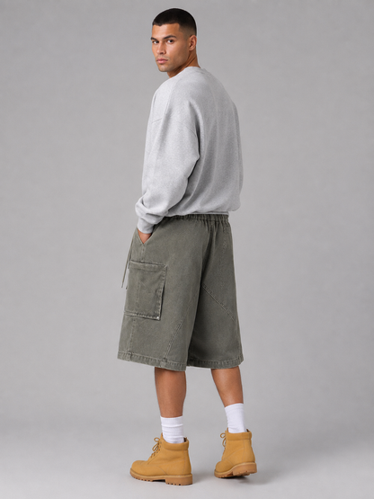 Straight-Leg Cotton Casual Shorts